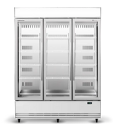 Skope BME1500N-AC | 3 Glass Door Display | with Lit Sign | Bottom Mount | Upright Fridge | Display Fridge | Commercial Upright Fridge

