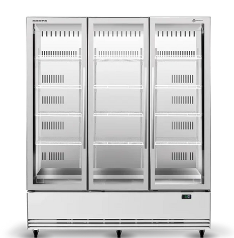 Skope BME1500N-A | 3 Glass Door Display | Storage Fridge | Bottom Mount | Upright Fridge | Display Fridge | Commercial Upright Fridge