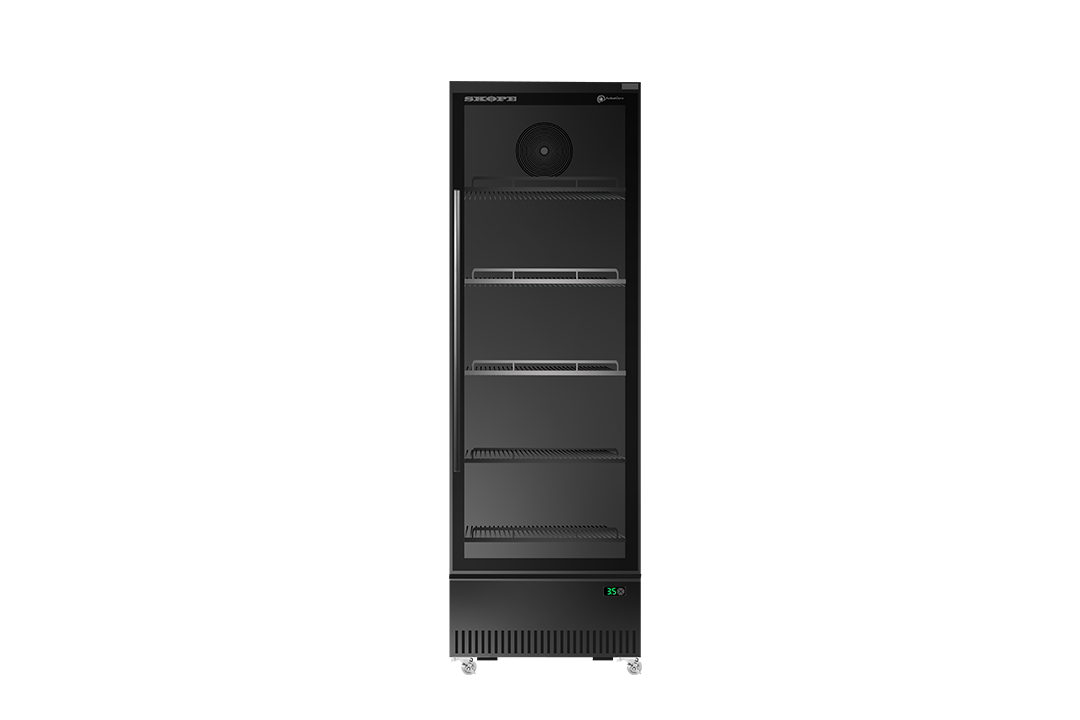 Skope ActiveCore SlimLine 1 Glass Door Upright Fridge 340L