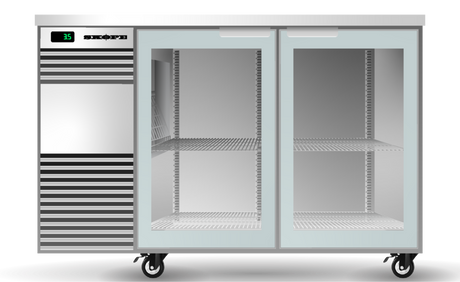 Skope BB.2.GSW.Tr-SS | BackBar | 2 Glass | Tropical Glass | Undercounter Fridge | Remote | BackBar Fridge | Commercial Under Bench Fridge