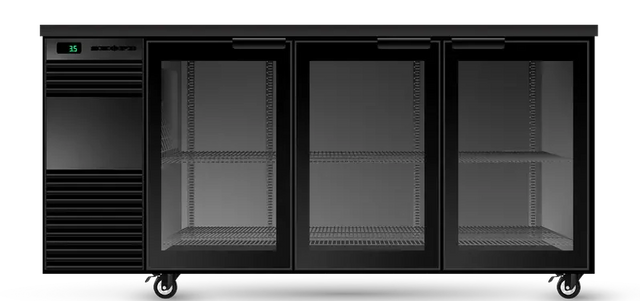 Skope BB.3.GSW | BackBar | 3 Glass Swing Door | Fridge | Undercounter Fridge | Commercial Under Bench Fridge