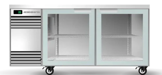 Skope SL.2.GSW.r-SS | Remote BackBar | 2 Glass Door | Swing Door | SlimLine | Fridge | Display Fridge | Commercial Fridge