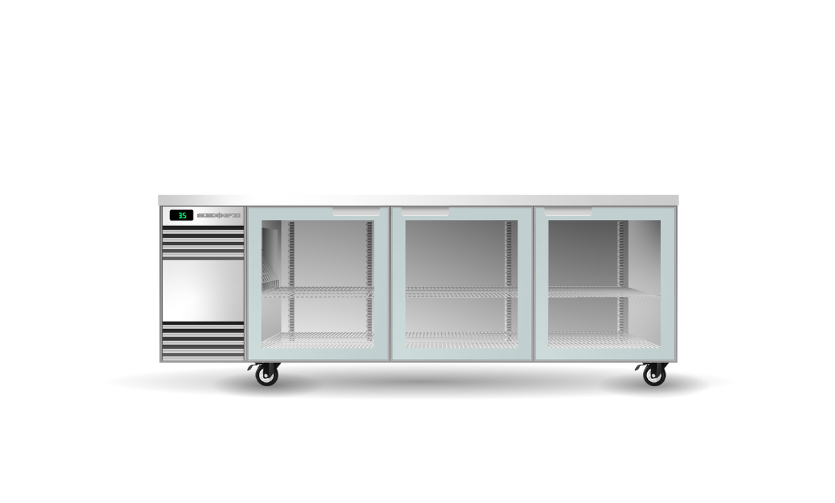 Skope CounterLine 3 Door Underbench Fridge 533L