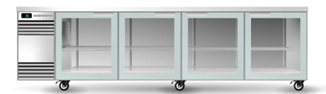 Skope SL.4.SSW-SS | BackBar | 4 Glass Door | Swing Door | SlimLine | Fridge | Display Fridge | Commercial Fridge