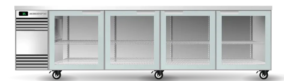 Skope SL.4.GSW.Tr-SS | Tropical | Remote BackBar | 4 Glass Door | Swing Door | SlimLine | Fridge | Display Fridge | Commercial Fridge