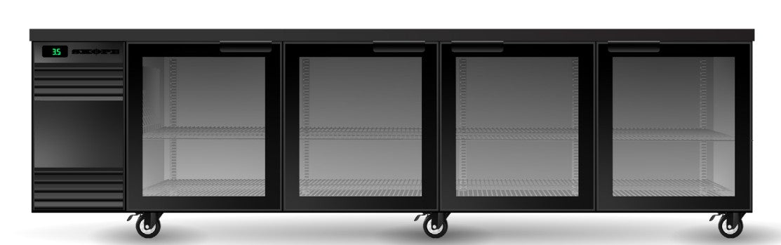 Skope SL.4.GSW.Tr | Tropical | Remote BackBar | 4 Glass Door | Swing Door | SlimLine | Fridge | Display Fridge | Commercial Fridge