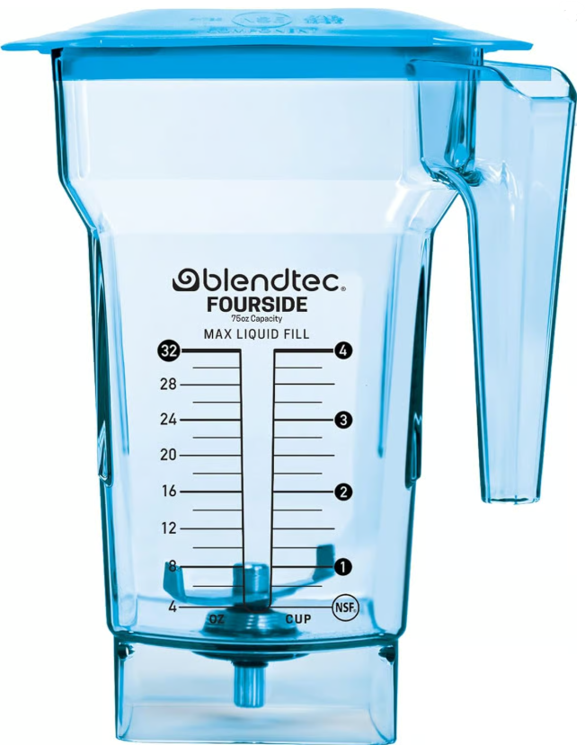 Blendtec Coloured FourSide Jar - Blue with Hard Lid