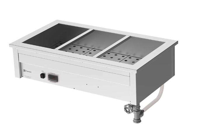 Culinaire CH.BM.D.3 3 Module Drop In Commercial Bain Marie Benchtop Bain Marie