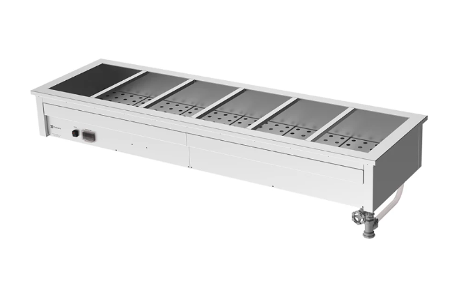 Culinaire CH.BM.D.6 6 Module Drop In Commercial Bain Marie Benchtop Bain Marie