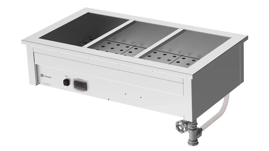 Culinaire CH.BM.U.3 3 Module Undercounter Commercial Bain Marie Under Bench Bain Marie