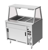 Culinaire CH.BMH.I.GA.3 3 Modules Island Bain Marie Hot Cupboard Commercial Bain Marie with A Frame Gantry Bain Marie