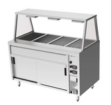 Culinaire CH.BMH.I.GA.4 4 Modules Island Bain Marie Hot Cupboard Commercial Bain Marie with A Frame Gantry Bain Marie