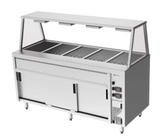 Culinaire CH.BMH.I.GA.5 5 Modules Island Bain Marie Hot Cupboard Commercial Bain Marie with A Frame Gantry Bain Marie