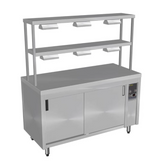 Culinaire CH.HC.I.GDD.6 6 Bay Island Hot Cupboard Warming Cupboard with 2 Tier Gantry and Heat Lamps to Both Shelves Heated Cupboard