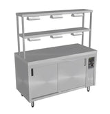 Culinaire CH.HC.I.GDD.5 5 Bay Island Hot Cupboard Warming Cupboard with 2 Tier Gantry and Heat Lamps to Both Shelves Heated Cupboard