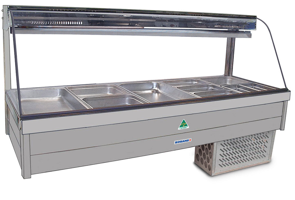Roband CRX25RD Curved Glass Refrigerated Cold Plate Display