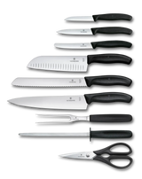 9 Piece Cutlery Block Set - Black