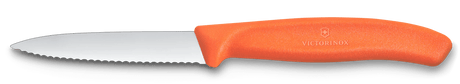 6.7633 - Orange Victorinox Swiss Classic Paring Knife, Wavy Edge 8cm