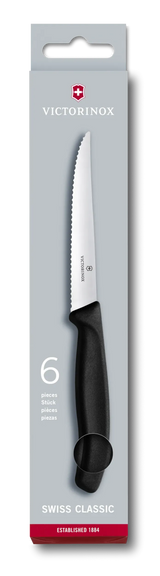 6.7233.6 - Steak & Pizza Knife 6 Piece Set, Wavy Edge 11cm & Blue