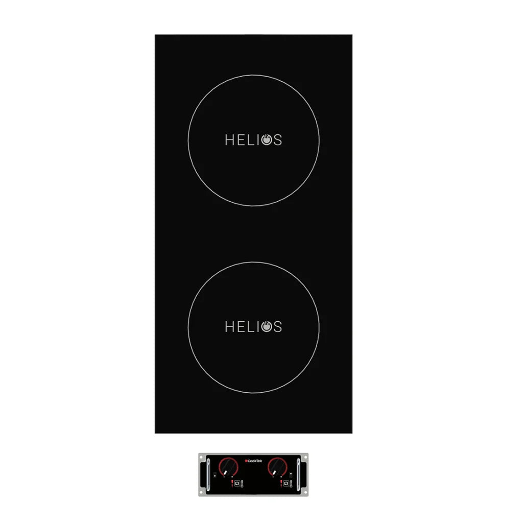 Cooktek HRD.9500.FB25.4 Helios Induction Cooktop Dual Hob Drop-In Front to Back Induction Cooktop