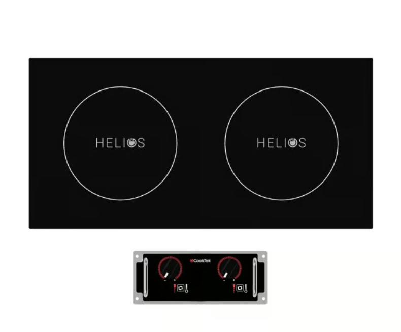 Cooktek HRD.9500.SS25.4 Helios Induction Cooktop Dual Hob Drop-In Side by Side Induction Cooktop