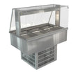 Cossiga LSRF3-FS | Linear LS | Refrigerated Well | Square Glass Assisted Service | With Acrylic Rear Doors | Chilled Display