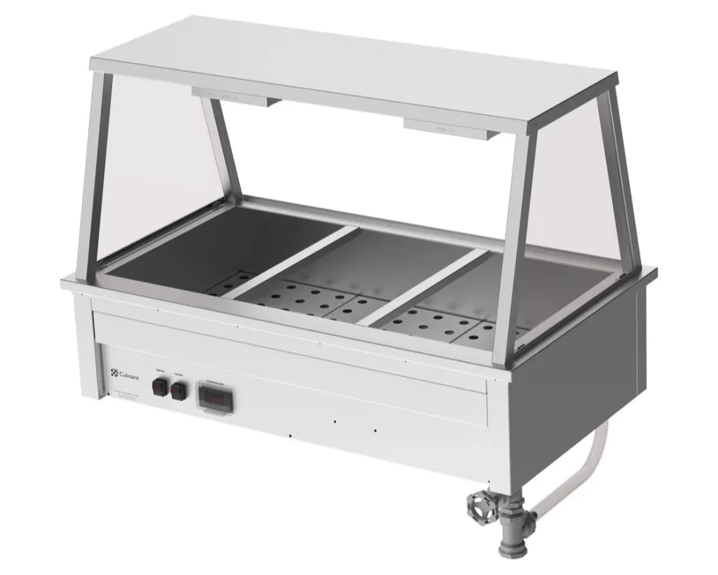 Culinaire CH.BM.D.GA.3 3 Modules Commercial Bain Marie Benchtop with A Frame Gantry Bain Marie