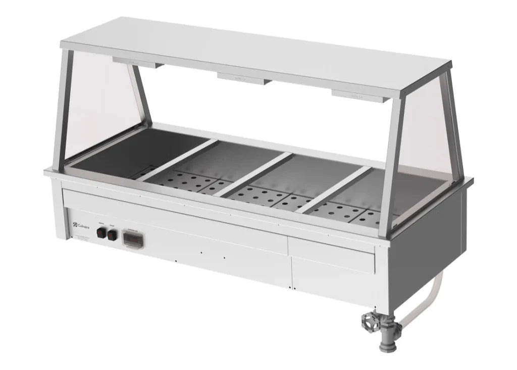 Culinaire CH.BM.D.GA.4 4 Modules Commercial Bain Marie Benchtop with A Frame Gantry Bain Marie