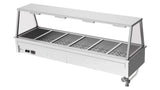 Culinaire CH.BM.D.GA.6 6 Modules Commercial Bain Marie Benchtop with A Frame Gantry Bain Marie