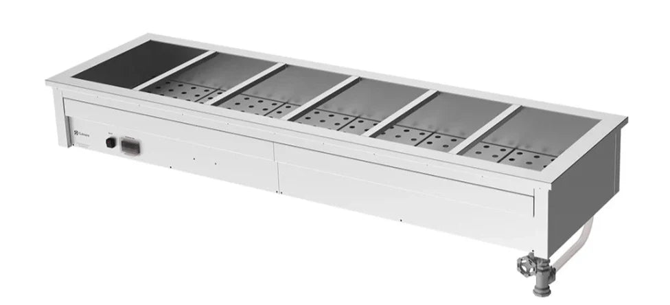 Culinaire CH.BM.U.6 6 Module Undercounter Commercial Bain Marie Under Bench Bain Marie
