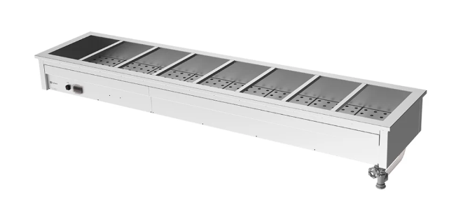 Culinaire CH.BM.D.8 8 Module Drop In Commercial Bain Marie Benchtop Bain Marie
