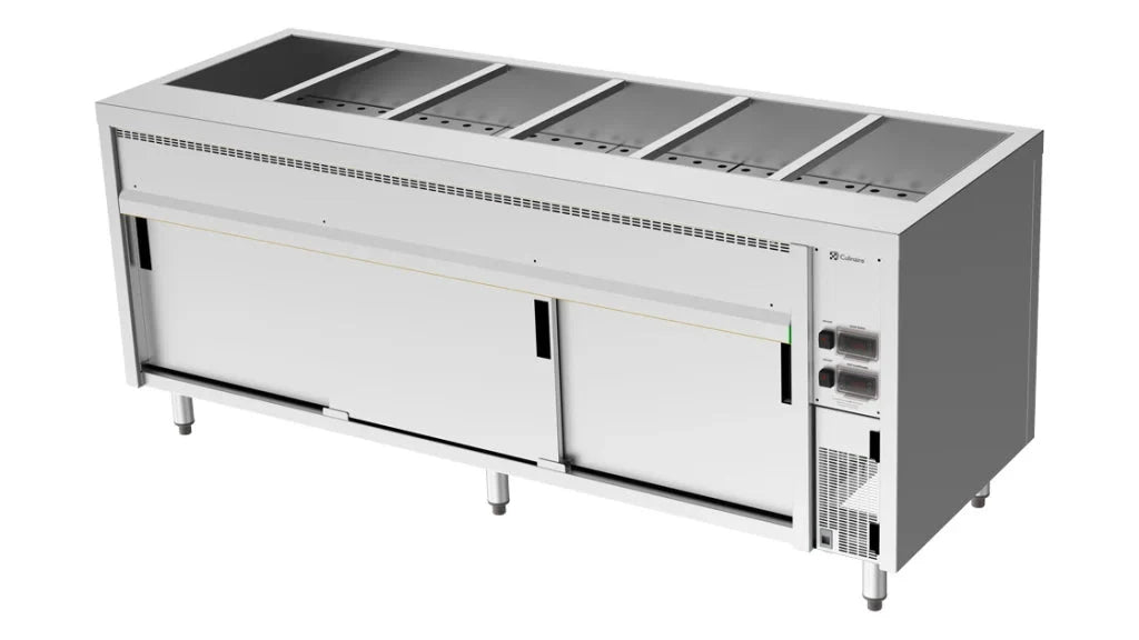 Culinaire CH.BMH.U.6 Hot Cupboard 6 Module Undercounter Commercial Bain Marie I Under Bench Bain Marie