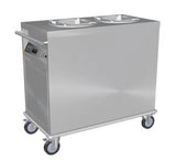 Culinaire CH.PD.HS.2 Dual Tube Mobile Plate Dispenser Heated Plate Dispenser with Static Heating