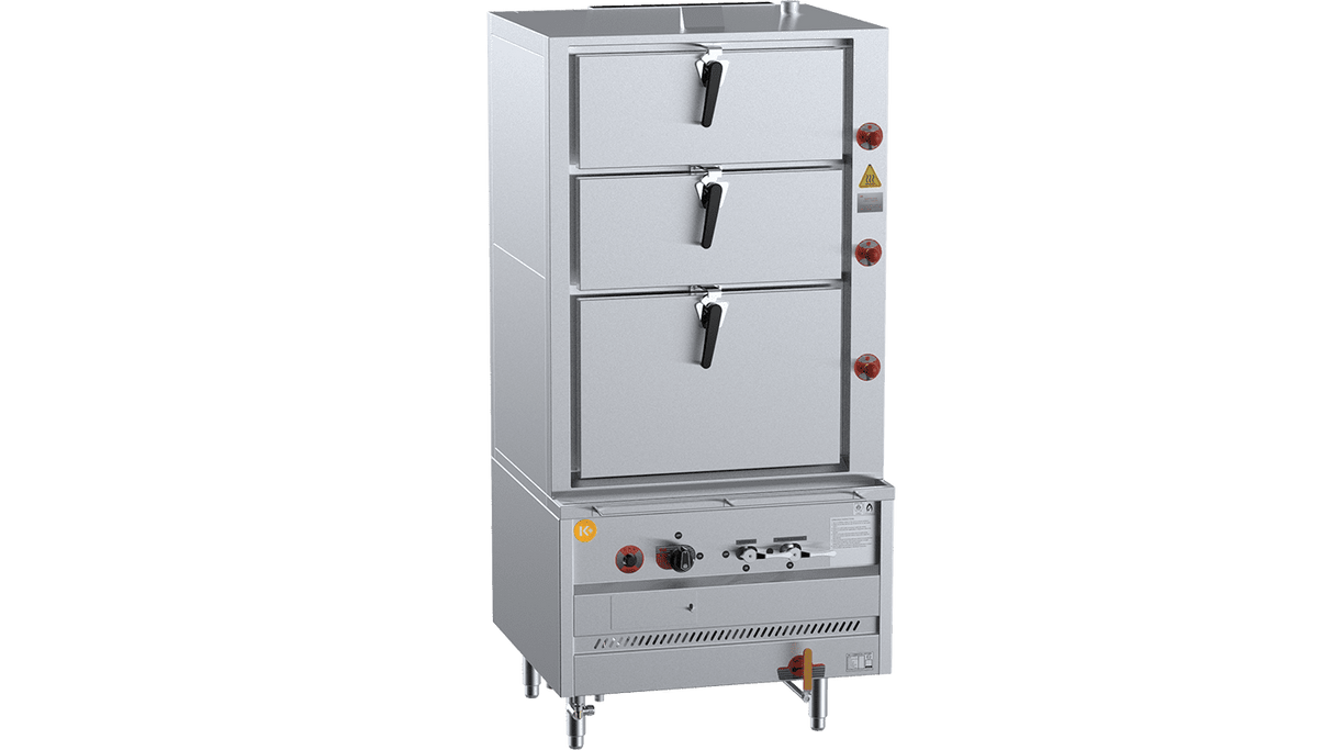 K+ Series DSK-3 Triple Deck Steamer Including Filter