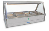Roband E24RD 2 Row Straight Glass Hot Food Display Bar