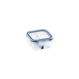 Eterna Glass Containers 2 Div Squ 300ml (Set of 6)
