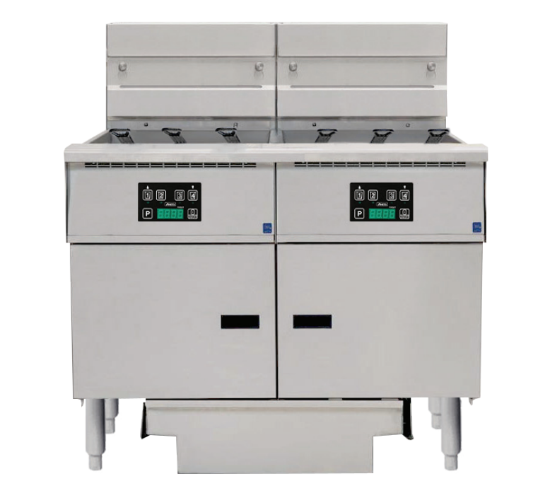 Anets FDAEP218RD Platinum Series Electric Fryer with Digital Control 2 Filter Drawer System Drawer Fryers