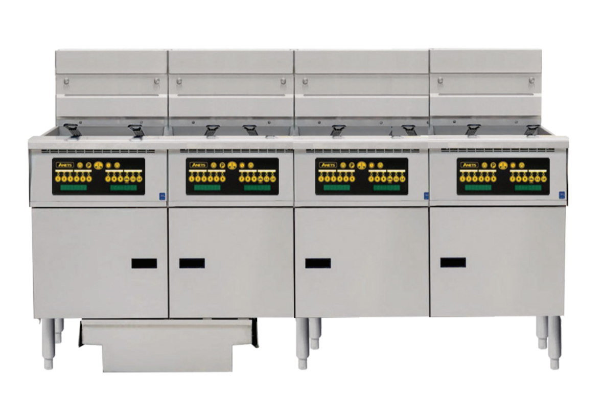 Anets FDAEP414C Platinum Series Electric Fryer with Computer Control 4 Filter Drawer System Drawer Fryers