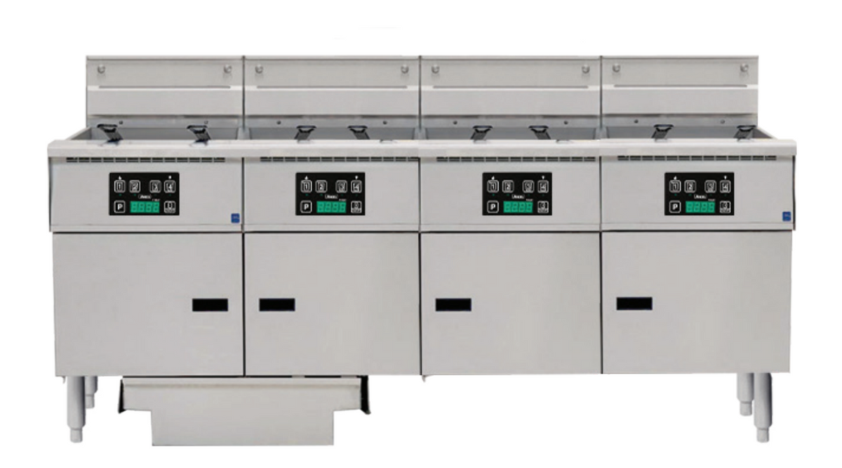 Anets FDAEP414D Platinum Series Electric Fryer with Digital Control 4 Filter Drawer System Drawer Fryers