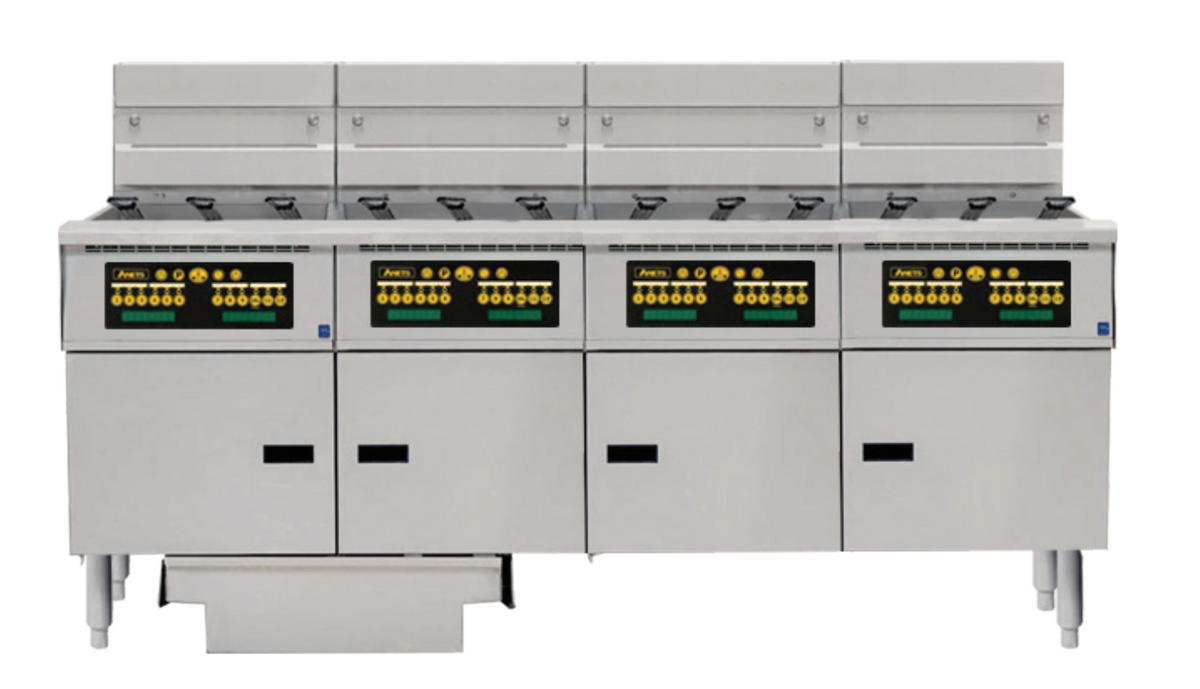 Anets FDAEP418RC Platinum Series Electric Fryer with Computer Control 4 Filter Drawer System Drawer Fryers