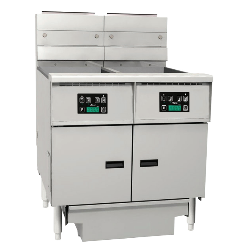 Anets FDAGP255D Platinum Series Gas Fryer with Digital Control 2 Filter Drawer System Drawer Fryer