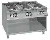 Giorik CE76TGT 700 Series 6 X Round Hot Plates On Open Base Electric Boiling Top Ranges