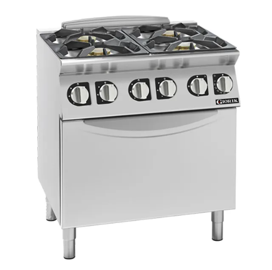 Giorik CG940ET 900 Series 4 Burner Gas Range on Electric Oven Standard Electric Oven