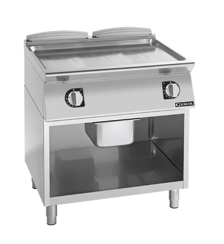 Giorik FLE741GCRXT 700 Series 800mm Wide Smooth Satin Chrome On Open Base Electric Frytop