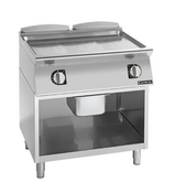 Giorik FLE741GCRXT 700 Series 800mm Wide Smooth Satin Chrome On Open Base Electric Frytop