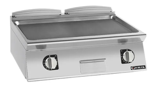 Giorik FLE741TFT 700 Series 800mm Wide Smooth Mild Steel Plate Countertop Electric Frytop