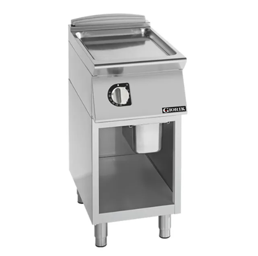 Giorik FLE92GCRXT 900 Series 400mm Wide On Open Base Smooth Satin Chrome Electric Frytop