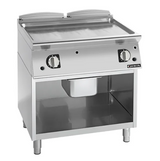 Giorik FLG741GCRXT 700 Series 800mm Wide Smooth Satin Chrome On Open Base Gas Frytop