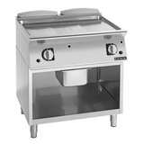 Giorik FLG941GCRXT 900 Series 800mm Wide On Open Base Smooth Satin Chrome Plate Gas Frytop