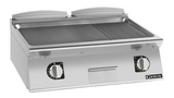 Giorik FME741TFT 700 Series 800mm Wide 1/3 Ribbed 2/3 Smooth Mild Steel Plate Countertop Electric Frytop